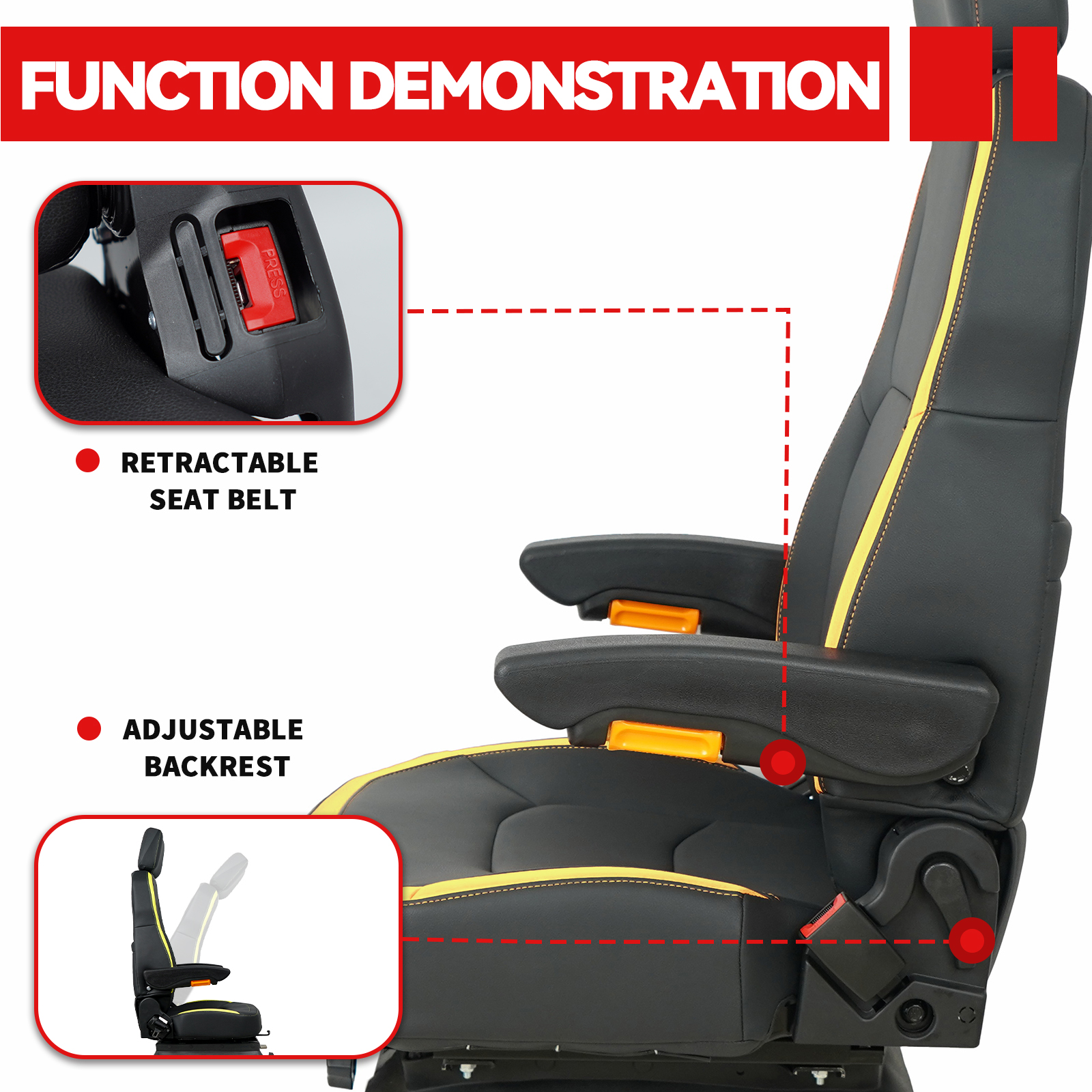 组 4 安全带靠背 右